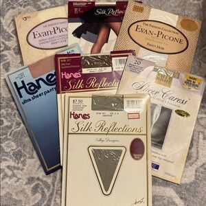 Vintage Assorted Color Support & Texture Pantyhose from Hanes/EvanPicone/JCP